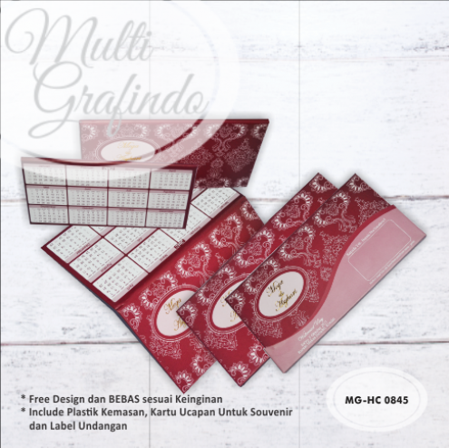 Cetak Undangan Hardcover full color 21x11,5 cm